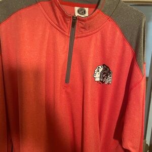 Nice 2XL blackhawkks long sleeve shirt 1/4 zip